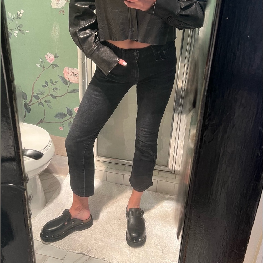 R13 “the drop” black jeans
